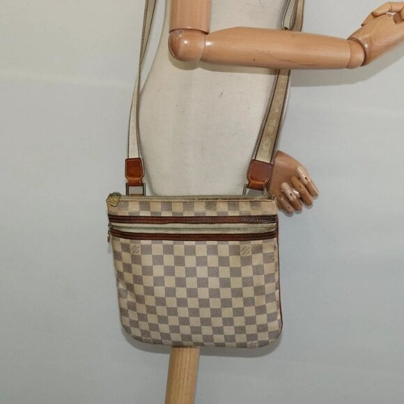 LOUIS VUITTON Damier Azur Pochette Bosphore Shoulder Bag N51112 LV Auth BA2172 - Picture 3 of 16